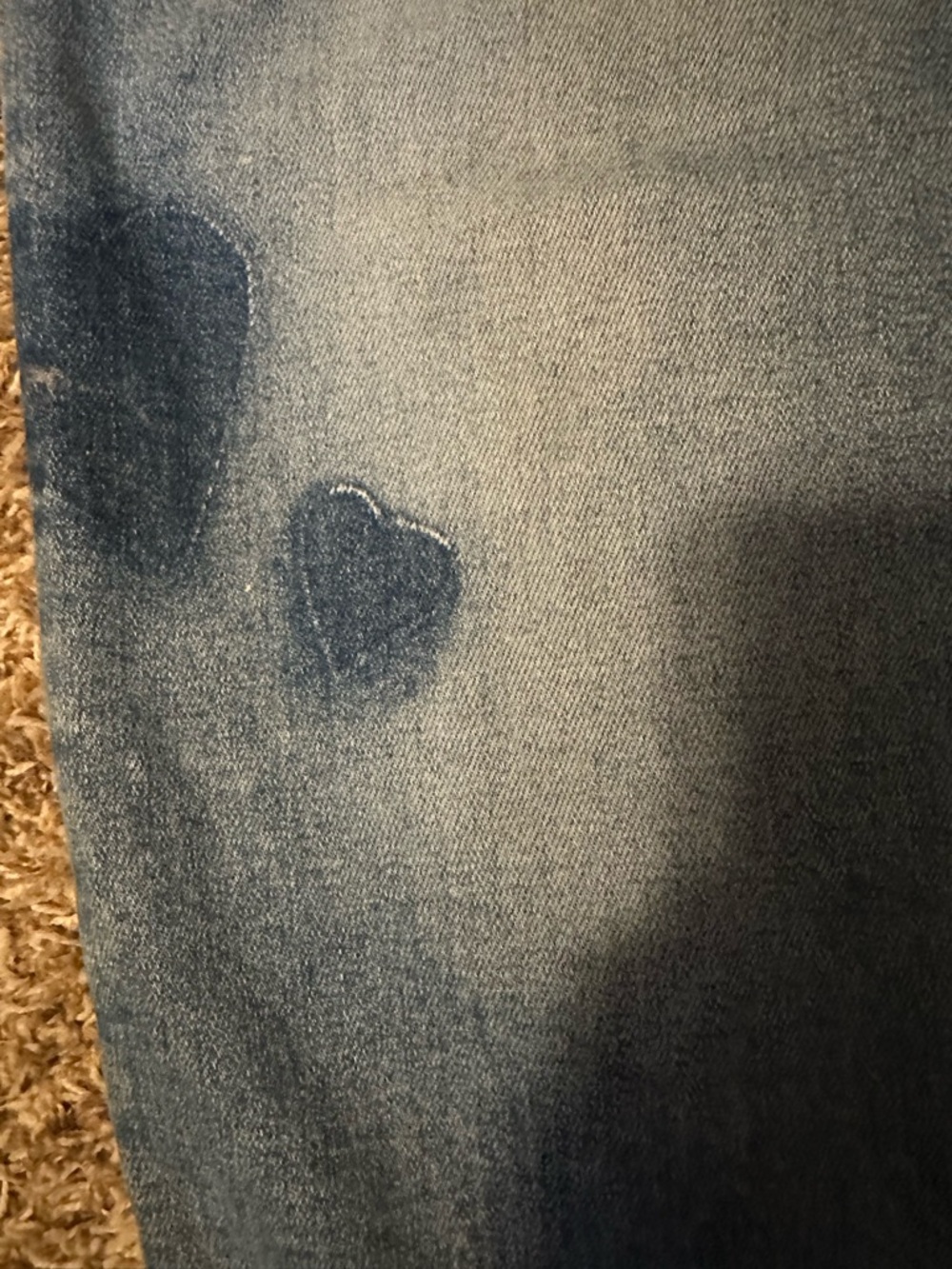 Risen Slouchy Boyfriend Shaded Hearts Jeans- 1X- like new - Picture 3 of 5
